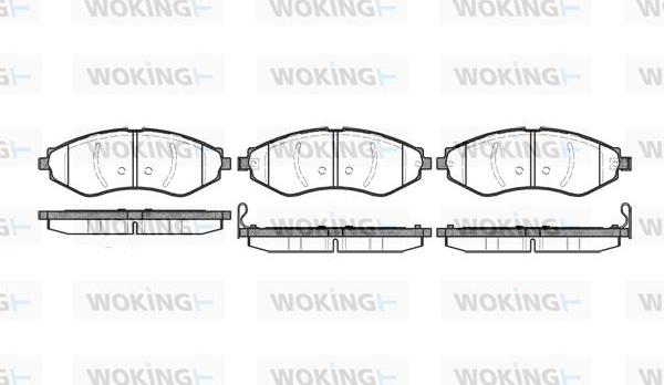 Woking P7453.22 - Bremsbelagsatz, Scheibenbremse alexcarstop-ersatzteile.com