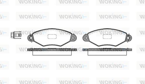 Woking P7433.00 - Bremsbelagsatz, Scheibenbremse alexcarstop-ersatzteile.com