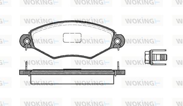 Woking P7433.10 - Bremsbelagsatz, Scheibenbremse alexcarstop-ersatzteile.com