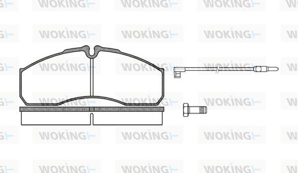 Woking P7513.12 - Bremsbelagsatz, Scheibenbremse alexcarstop-ersatzteile.com