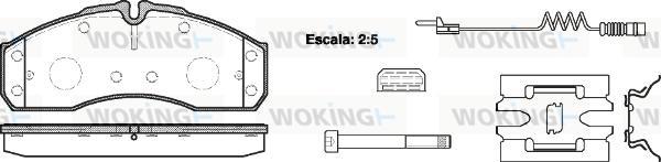 Woking P7513.22 - Bremsbelagsatz, Scheibenbremse alexcarstop-ersatzteile.com