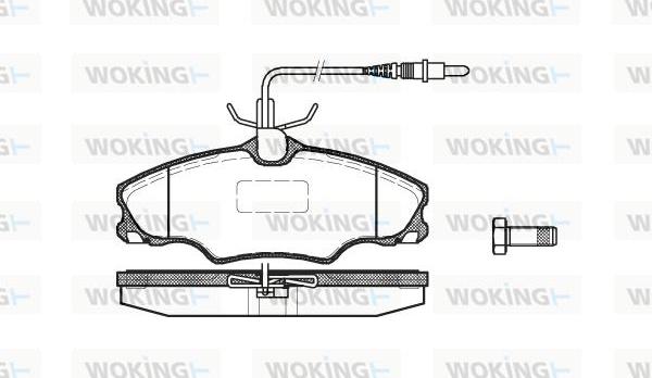 Woking P7033.04 - Bremsbelagsatz, Scheibenbremse alexcarstop-ersatzteile.com