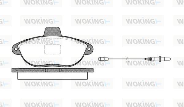 Woking P7023.02 - Bremsbelagsatz, Scheibenbremse alexcarstop-ersatzteile.com