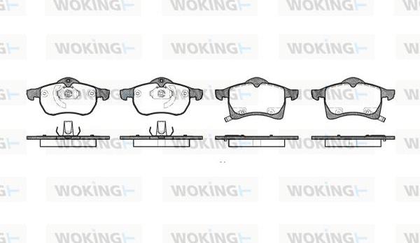 Woking P7833.02 - Bremsbelagsatz, Scheibenbremse alexcarstop-ersatzteile.com