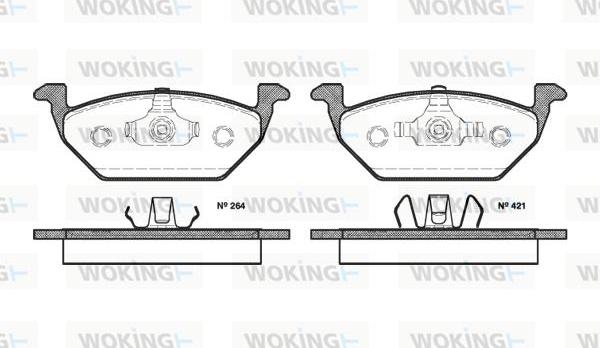 Woking P7333.20 - Bremsbelagsatz, Scheibenbremse alexcarstop-ersatzteile.com