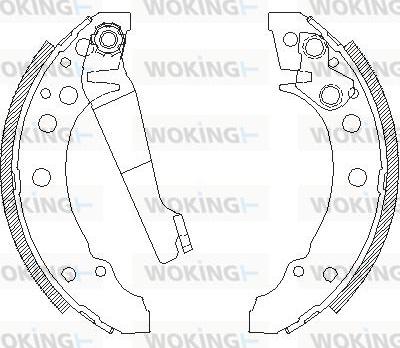 Woking Z4045.00 - Bremsbacke alexcarstop-ersatzteile.com