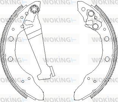 Woking Z4046.01 - Bremsbacke alexcarstop-ersatzteile.com