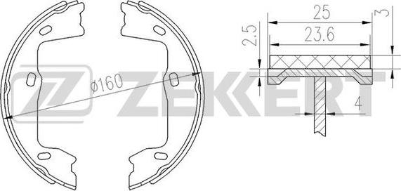 Zekkert BK-4449 - Bremsbackensatz alexcarstop-ersatzteile.com