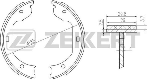 Zekkert BK-4443 - Bremsbackensatz alexcarstop-ersatzteile.com