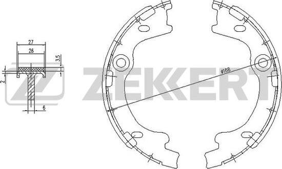 Zekkert BK-4454 - Bremsbackensatz alexcarstop-ersatzteile.com