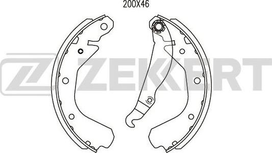 Zekkert BK-4472 - Bremsbackensatz alexcarstop-ersatzteile.com