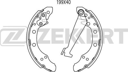 Zekkert BK-4018 - Bremsbackensatz alexcarstop-ersatzteile.com