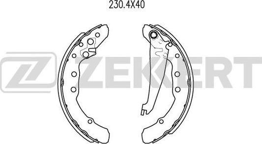 Zekkert BK-4036 - Bremsbackensatz alexcarstop-ersatzteile.com