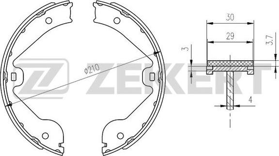 Zekkert BK-4164 - Bremsbackensatz alexcarstop-ersatzteile.com