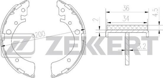 Zekkert BK-4103 - Bremsbackensatz alexcarstop-ersatzteile.com