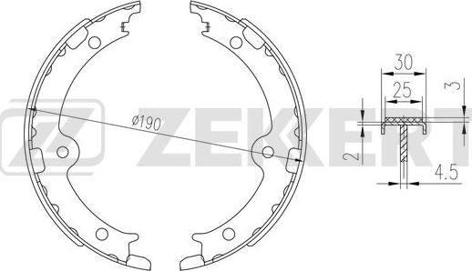 Zekkert BK-4347 - Bremsbackensatz alexcarstop-ersatzteile.com