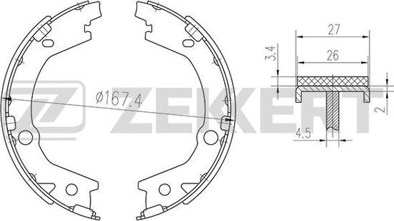 Zekkert BK-4265 - Bremsbackensatz alexcarstop-ersatzteile.com