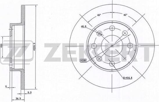 Zekkert BS-5958 - Bremsscheibe alexcarstop-ersatzteile.com