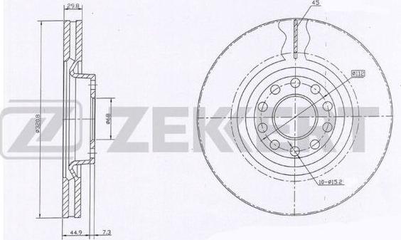 Zekkert BS-5976 - Bremsscheibe alexcarstop-ersatzteile.com