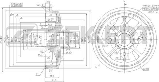 Zekkert BS-5528 - Bremstrommel alexcarstop-ersatzteile.com