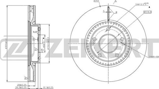 Zekkert BS-5667 - Bremsscheibe alexcarstop-ersatzteile.com