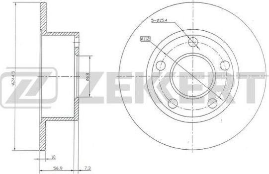 Zekkert BS-5080 - Bremsscheibe alexcarstop-ersatzteile.com