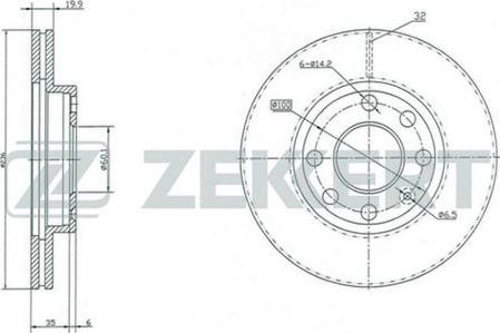 Zekkert BS-5034 - Bremsscheibe alexcarstop-ersatzteile.com