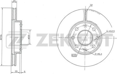 Zekkert BS-5395 - Bremsscheibe alexcarstop-ersatzteile.com