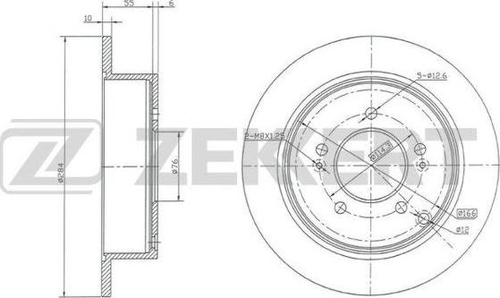 Zekkert BS-5207 - Bremsscheibe alexcarstop-ersatzteile.com