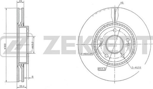 Zekkert BS-5274 - Bremsscheibe alexcarstop-ersatzteile.com