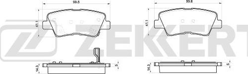 Zekkert BS-1048 - Bremsbelagsatz, Scheibenbremse alexcarstop-ersatzteile.com