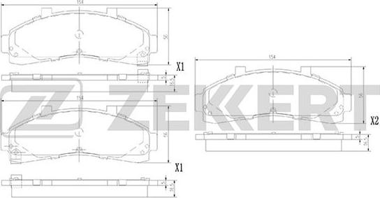 Zekkert BS-1393 - Bremsbelagsatz, Scheibenbremse alexcarstop-ersatzteile.com