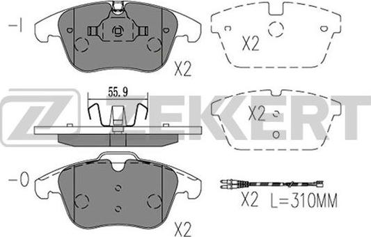 Zekkert BS-1316 - Bremsbelagsatz, Scheibenbremse alexcarstop-ersatzteile.com