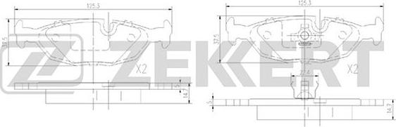 Zekkert BS-1385 - Bremsbelagsatz, Scheibenbremse alexcarstop-ersatzteile.com