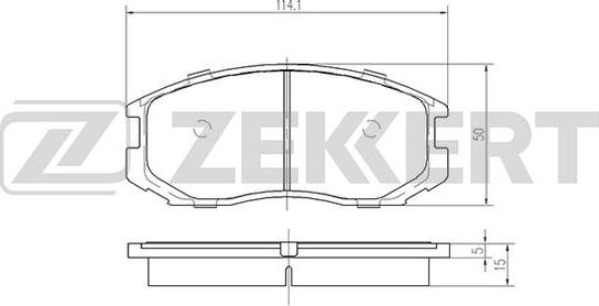 Zekkert BS-1237 - Bremsbelagsatz, Scheibenbremse alexcarstop-ersatzteile.com