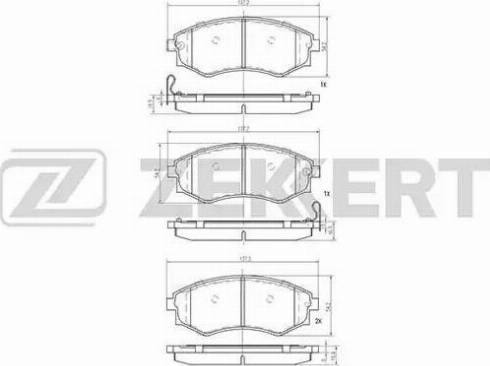 Zekkert BS-1767 - Bremsbelagsatz, Scheibenbremse alexcarstop-ersatzteile.com