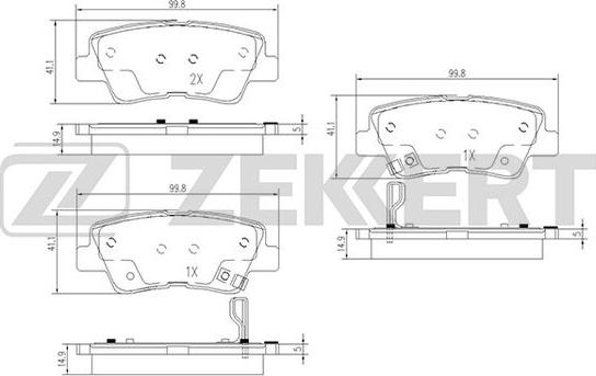 Zekkert BS-1781 - Bremsbelagsatz, Scheibenbremse alexcarstop-ersatzteile.com