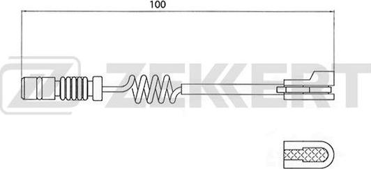 Zekkert BS-8015 - Warnkontakt, Bremsbelagverschleiß alexcarstop-ersatzteile.com