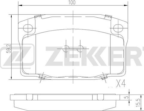 Zekkert BS-2460 - Bremsbelagsatz, Scheibenbremse alexcarstop-ersatzteile.com