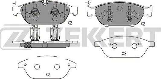 Zekkert BS-2425 - Bremsbelagsatz, Scheibenbremse alexcarstop-ersatzteile.com