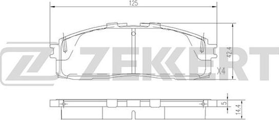 Zekkert BS-2104 - Bremsbelagsatz, Scheibenbremse alexcarstop-ersatzteile.com