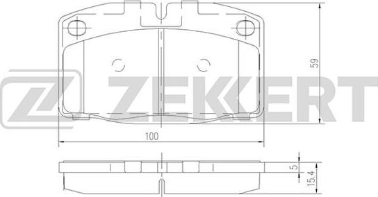 Zekkert BS-2345 - Bremsbelagsatz, Scheibenbremse alexcarstop-ersatzteile.com