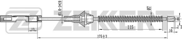 Zekkert BZ-1325 - Seilzug, Feststellbremse alexcarstop-ersatzteile.com