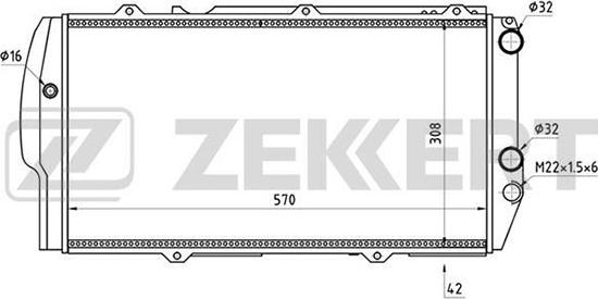 Zekkert MK-1021 - Kühler, Motorkühlung alexcarstop-ersatzteile.com