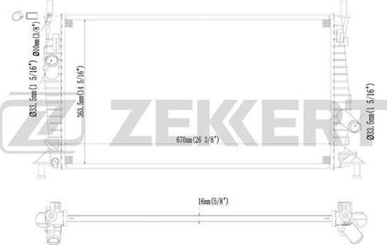 Zekkert MK-1128 - Kühler, Motorkühlung alexcarstop-ersatzteile.com