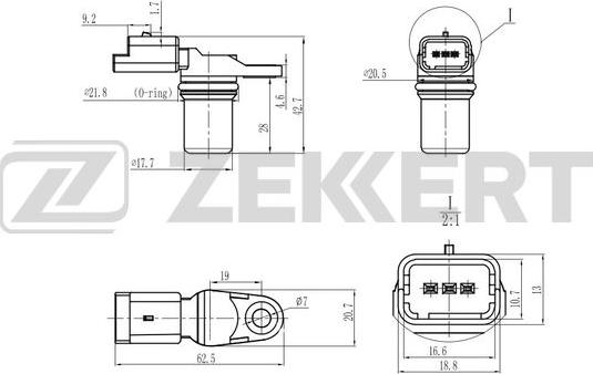 Zekkert SE-5014 - Sensor, Nockenwellenposition alexcarstop-ersatzteile.com