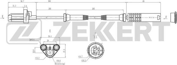 Zekkert SE-6185 - Sensor, Raddrehzahl alexcarstop-ersatzteile.com