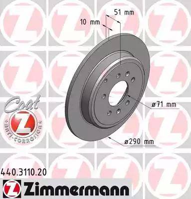 Zimmermann 440.3110.20 - Bremsscheibe alexcarstop-ersatzteile.com