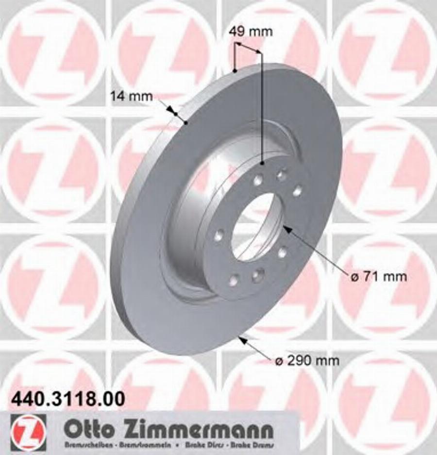 Zimmermann 440.3118.00 - Bremsscheibe alexcarstop-ersatzteile.com