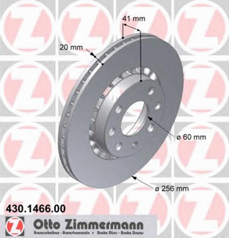 Zimmermann 430 1466 00 - Bremsscheibe alexcarstop-ersatzteile.com